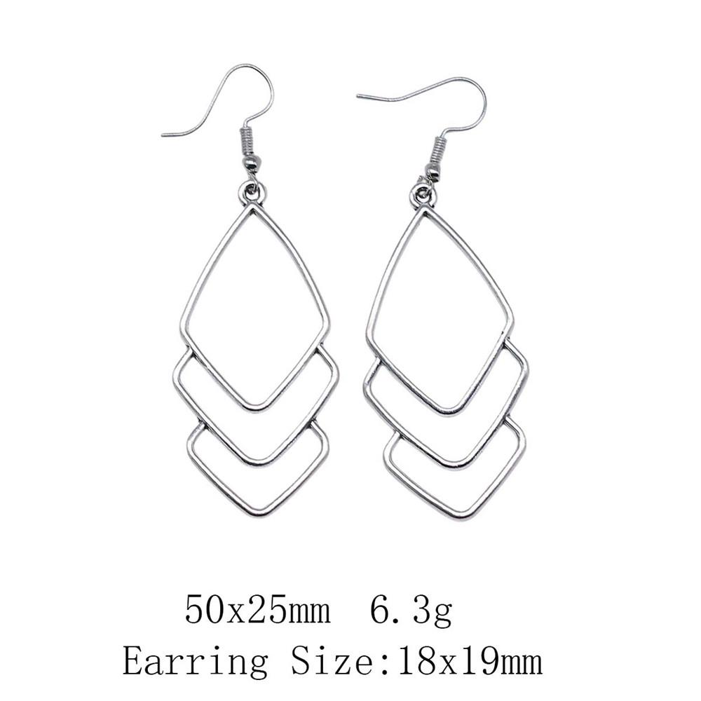 New Year's Day Earrings Women Geometric Water Drop Circle Drop & Dangle Earring Home Garden Party Earrings