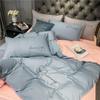 Grace Light Luxury Washed Cotton Embroidered 4-Piece Bedding Set