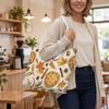 Autumn Pattern Tote Bag Casual Daily Handbag Lightweight Versatile Shoulder Bag for Fall Outdoor Shopping Commute Use