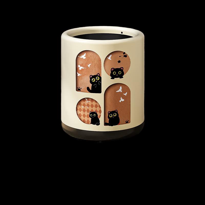 Cute Cat Large Capacity Trash Can