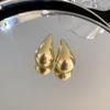 Silver Needle Water Drop Doudou Geometric Earrings European and American Personality Design Sense Earrings Niche Simple Metal Wind Earrings