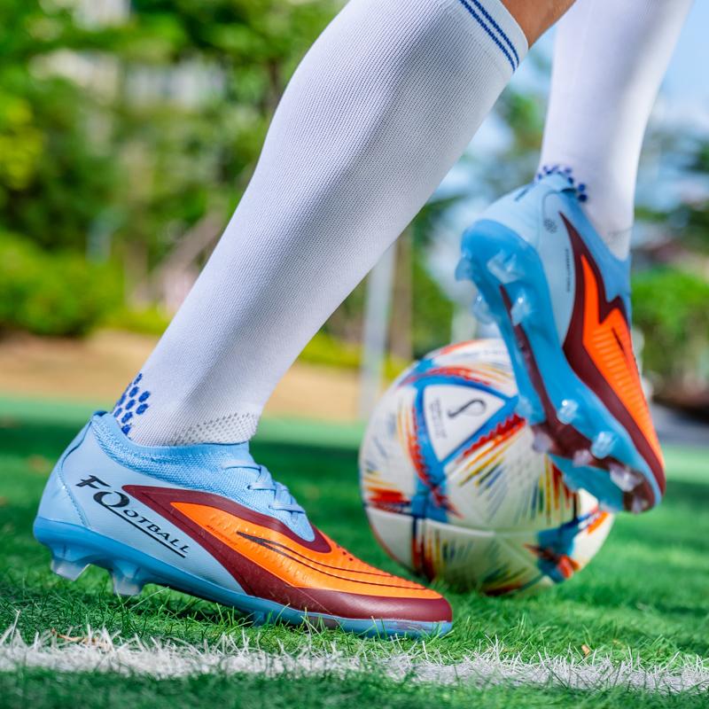 Super Star Fashion Mens Soccer Sneakers Unisex Professional Football Training Shoes Men Long Spikes Futsal Cleats chuteira campo