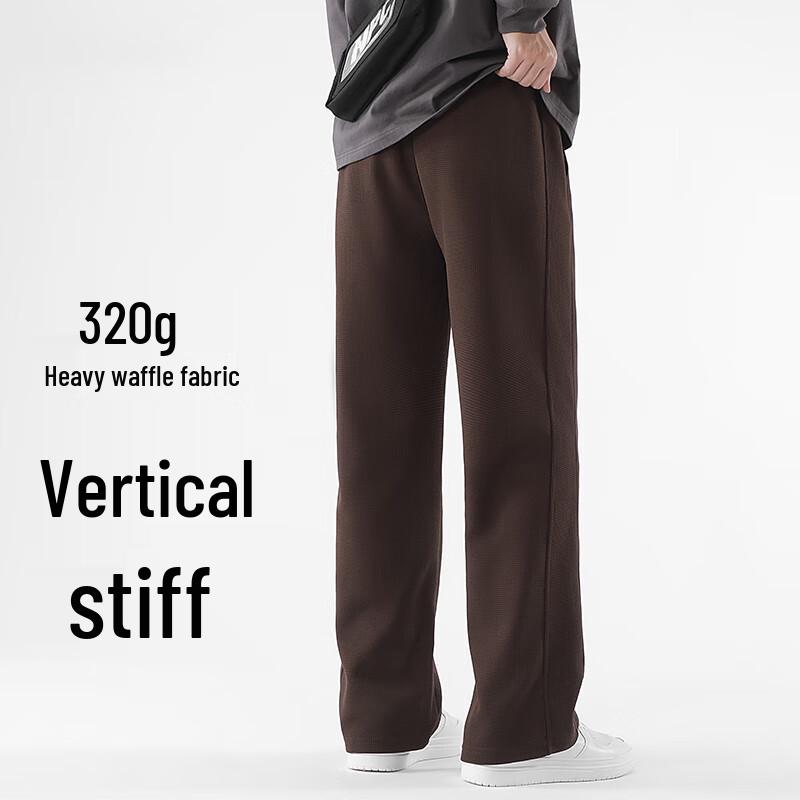 Baleno Men's Waffle Knit Wide-Leg Casual Pants