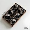 8CM Christmas Ball Ornament Pendant - Willow Leaf Design in Three Colors, Boxed for Hanging on Tree