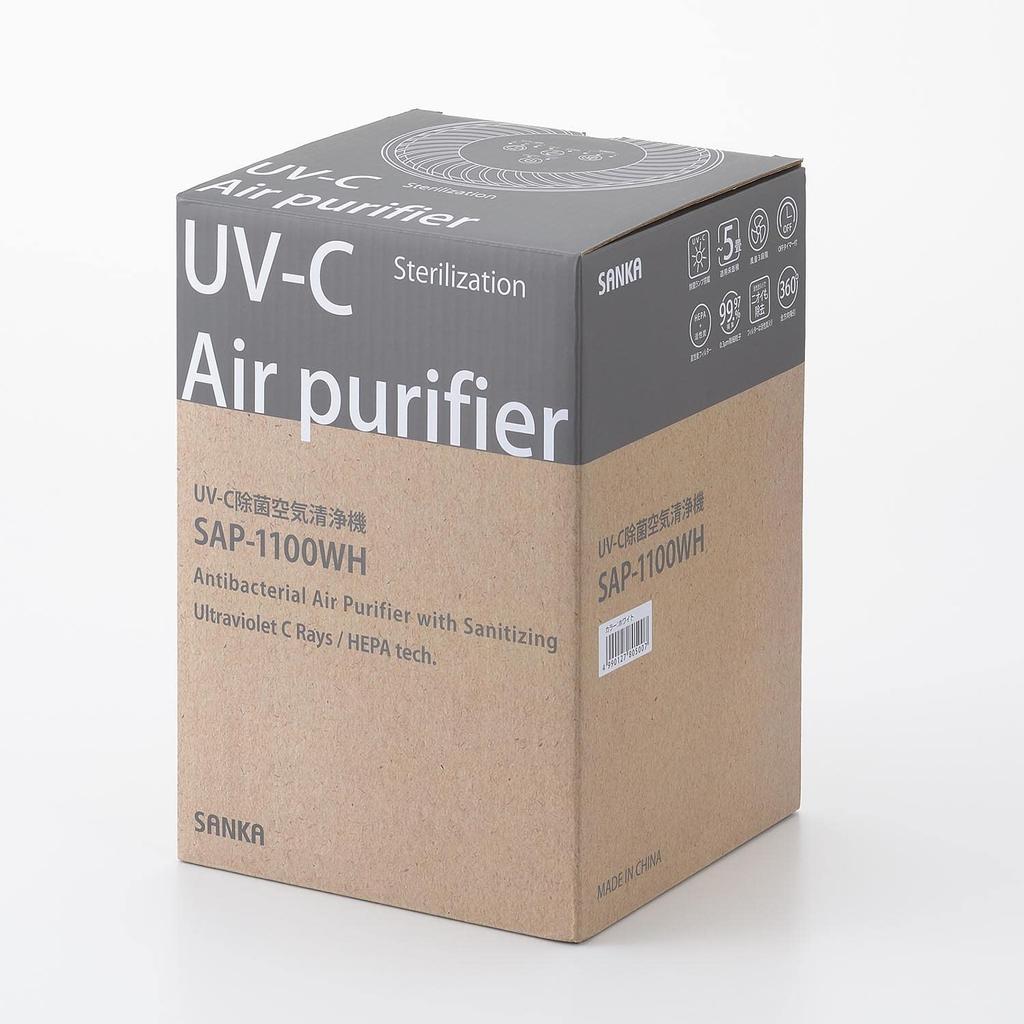 Sanka Disinfecting Air Purifier with Disinfecting 5 Tatami Mats Compatible with Malodorous and Even Bacteria The Disinfecting Effect of the Unit