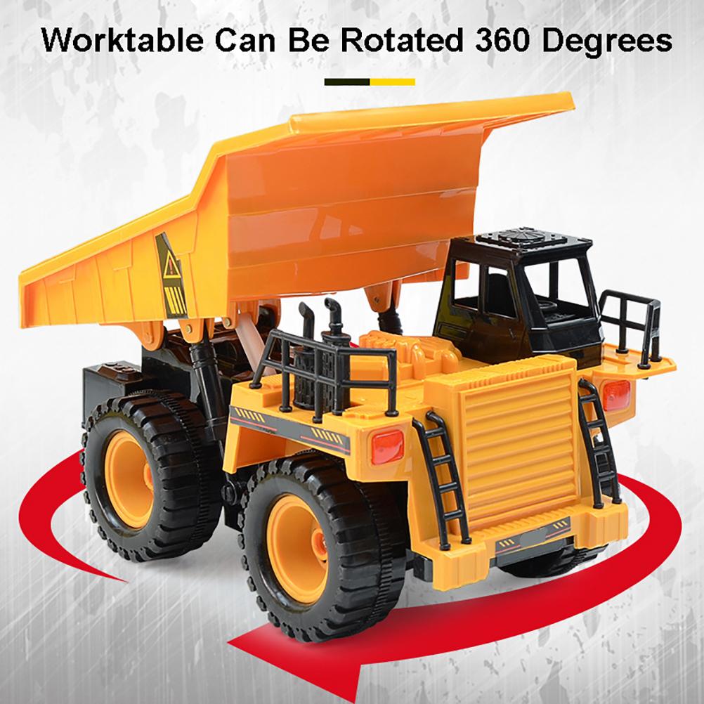 Pilot 2.4GHz 6-kanałowy wywrotka ze światłami Symulacja Ciężarówka inżynieryjna Dziecięca RC