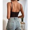 2023 Summer Sexy See-through Backless Lace Mesh Bodysuit