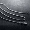 10pcs 925 Sterling Silver Fine 1MM Snake Chain Necklace for Women Man 16-30inches Fashion Party Wedding Jewelry Gifts Wholesale