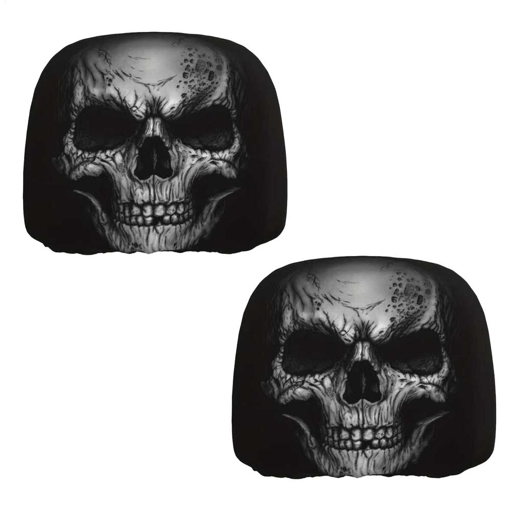 Headrest Covers For Cars 2 Piece Ice Silk Cute Funny Cartoon Car Headrest Covers Automotive Seat Protector For Sedan Suv Truck