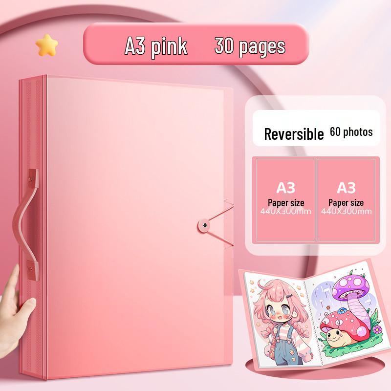 A3 Children's Art Portfolio: 8K Volume for Paintings, Certificates & Drawings