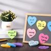 240 Sheets Colorful Heart Shape Notepads 8 Color Fluorescent Adhesive Note Reminder On Journal Notebook Planner Fridge