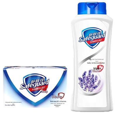 Sada mýdla Safeguard Pure White a sprchového gelu s levandulí