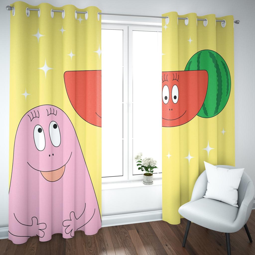 Barbapapa Cartoon Curtain Bedroom Window Animation Blackout Children Room Fashion Style Home Decoration