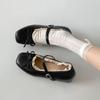 Silver Ballet Style Square Head Inner Height Increase Shallow Mouth Flat-soled Single Shoes Women's Summer 2025 New Soft-soled French Mary Jane Shoes