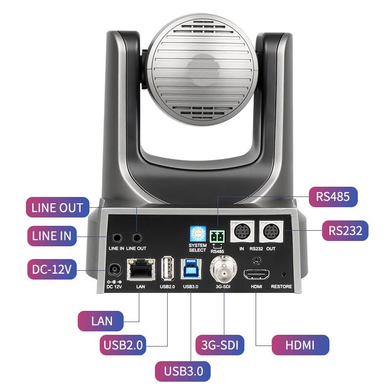 Huachang Vision HC-612K 4K 12x Optical Zoom PTZ Video Conference Camera (CN Version)