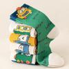 5 Pairs Kids Cartoon Car Mid Tube Socks Autumn Winter Cotton Warm Sport Socks For Boys Baby Children Footwear Age 1-12
