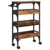 Kitchen Trolley Reclaimed Wood Look 53 X 20 X 76 Cm Particleboard