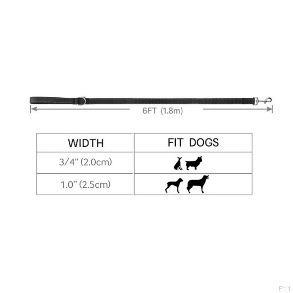 Dog Leash 6 Foot Reflective Nylon Braided Heavy Duty Training for Large and Medium Dogs