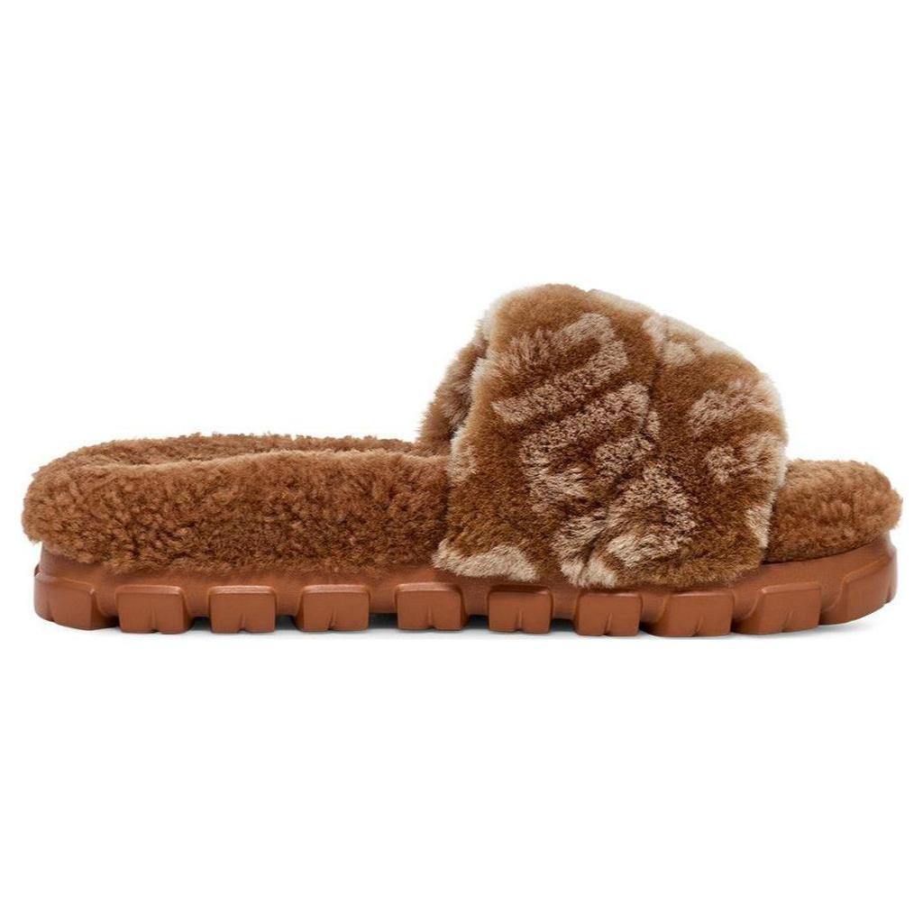 New UGG Logo Slides 'Brown' Women's 1148770-HWD