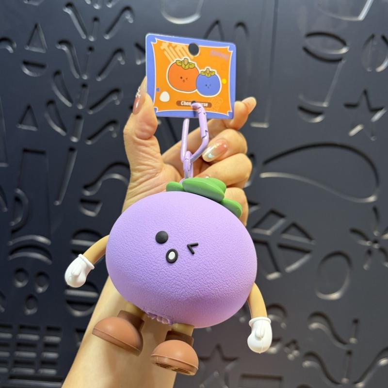 Cartoon Cute Fuits&Vegetables Pvc Portable Coin Purse For Going Out, Headphones, Mini Bag, Backpack Pendant, Gift Toy