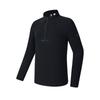 FILA Fitness Trendy Versatile Half-Zip Knit Long Sleeve T-Shirt Men Tops Legendary-Blue A61M541203FNV