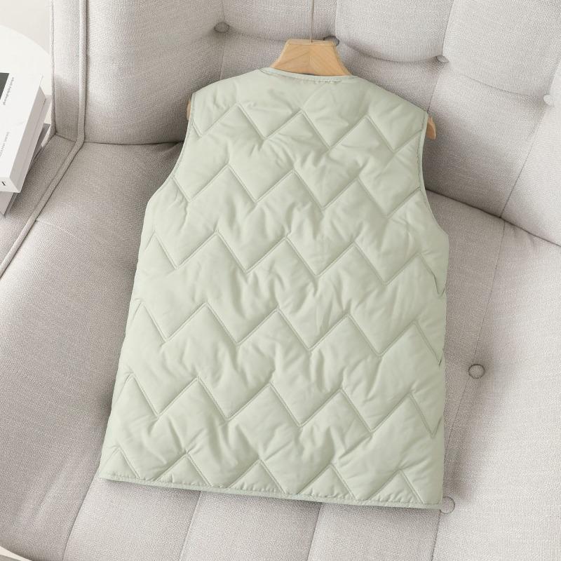 Winter Women Vest Cotton Lightweight Warm Slim Casual Outerwear Jacket