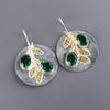 Green Emerald Handmade Boho Jewelry, Attractive Earrings For Gift, 925 Sterling Silver Earrings For Wedding Gift
