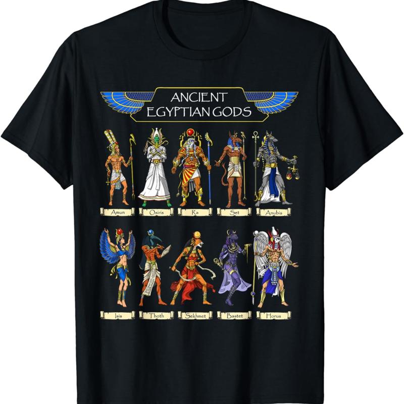 New Limited Egyptian Gods Ancient Mythology Pharaoh Anubis Horus T Shirt S 5xl