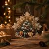 Christmas Tree Hanging Ornaments Acrylic Pendant with Metal Chain, Double-sided Printed 2D Snowflake Romantic Winter Seasonal Decorations Pendant,