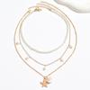 Elegant Tassel Charm Choker Metal Clavicle Chain Fashion Starfish shells Necklace