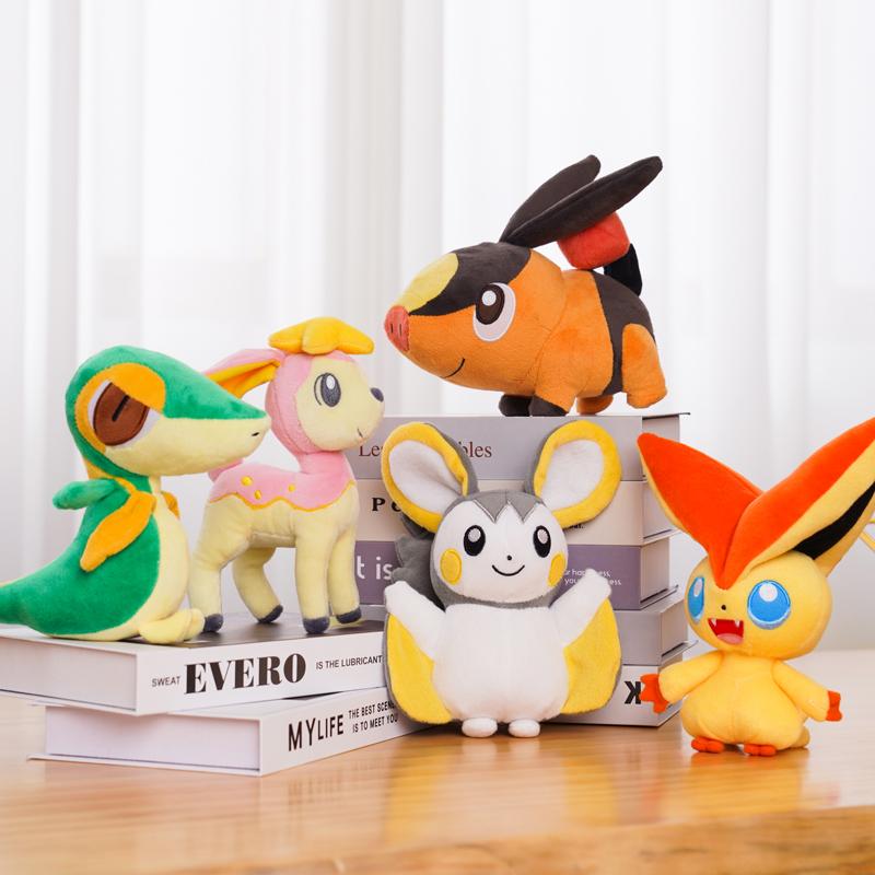 41 Style Newest Pokemon Plush Toys Victini Tepig Deerling Nivy Emolga Stuffed Kawaii Claw Machine Doll Room Decor Children Gifts