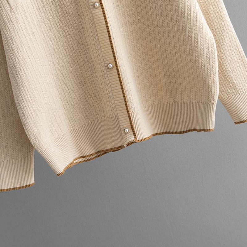 HNXC Xiaoxiang-style Polo Neck Sweater for Women, A Stylish Autumn and Winter Knitted Top with A Flip Collar