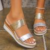 Fashion Summer Woman Sandals Shoes Fashion Wedge Walking Shoes Soft Women's Sandals Plus Size Comfortable Footwear Female Women Heels