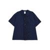SB SS24 Print Bowler Short Sleeve Button Down Skate Top Shirt Unisex Midnight Marine Blue FN2596-410