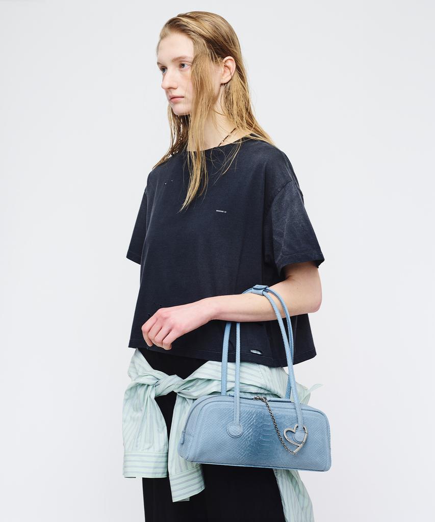 Margesherwood Soft Boston Ew_Blue Python Effect Suede