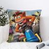 Crash Bandicoot Cartoon Kissenbezüge Merch Bedruckte Kissenhülle Dekorative Videospiel Kissenbezug Hülle Bett Mehrere Größen