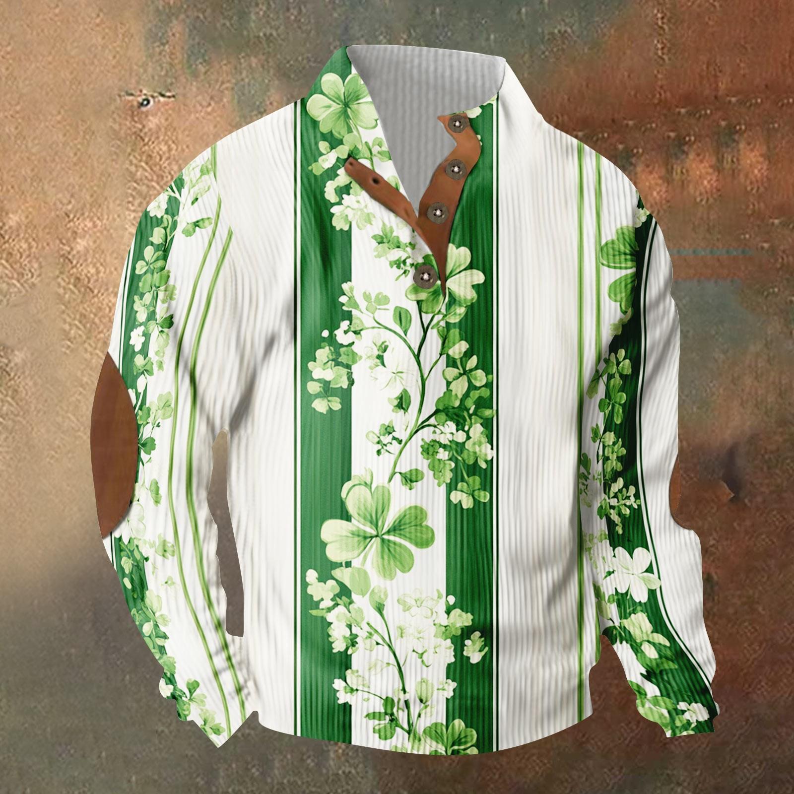 

Трикотажный принт на 3 пуговицах - вельветовый мужской свитшот со стоячим воротником и карманом, повседневный свитшот на пуговицах для активного отдыха S жёлтый