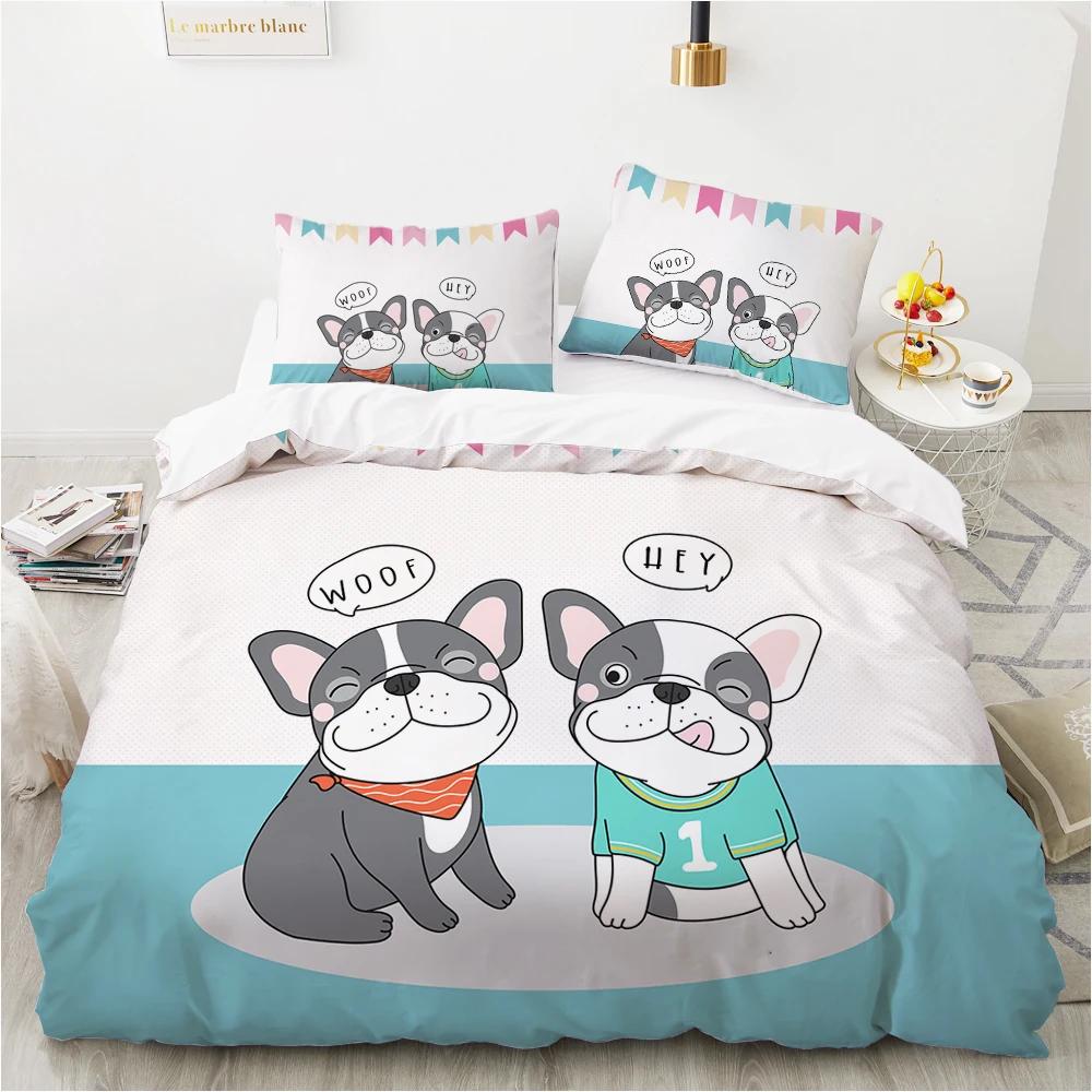 Cartoon Faultier Königin König Bettbezug Roter Süßer Tierprint Bettbezug Bettwäsche-Set Für Kinder Jungen Mädchen Blumen Blätter Bettbezug