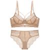 Lace Bra Set Women Sexy Hollow Out See Through Lingerie Brief Set Elegant Ladies Underwear Daily Bra and Panty Set