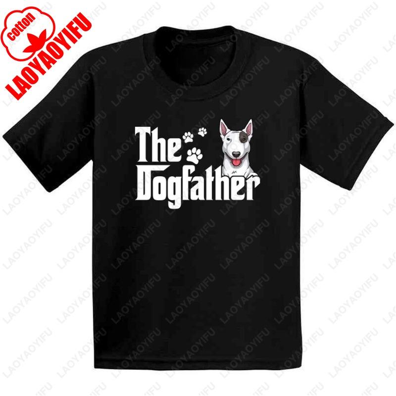 

Bull Terrier The Dog Father Father s Day Cotton Shirt Simple Casual Fashion Men Women Clothing Creative Popular Novelty Tee Gift 3XL