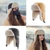 Winter Bomber Cap Plush Hat Lovers Outdoor Climbing Hat Windproof Padded Earmuff