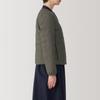 MUJI Lightweight Down Collarless Jacket BD0ZBA4A Khaki Size S Women's (Anti-Static Lining) Green,
