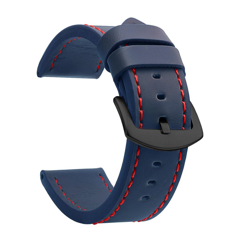 SAMCO Bracelet de Montre Sport Cuir Vintage Boucle Acier Inoxydable Accessoires de Montre 18mm 20mm 22mm 24mm