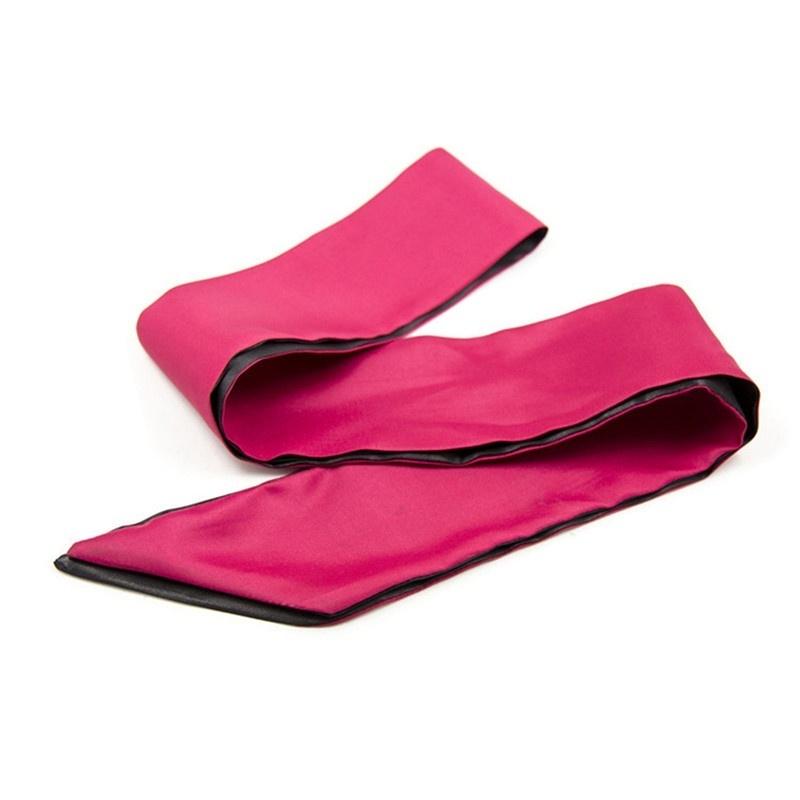Flirting Blindfold Soft Silk Satin Eye Patch Mask Ribbon Bondage Sex Products Double Layer