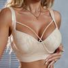 European and American Seamless Lace Underwire Bra Push-up Adjustable Bra Sports Beautiful Back Deep V Bra