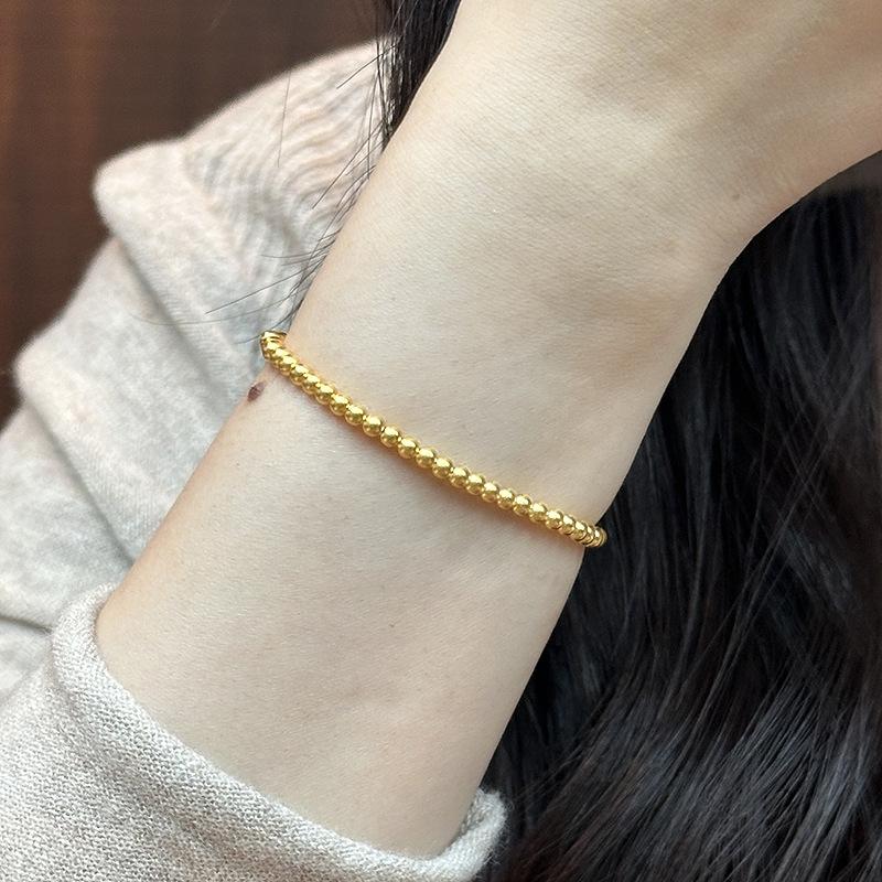 Fashion Small Fish Round Bead Bracelets for women Light Luxury Charm bangles Party Wedding Popular fine Jewelry