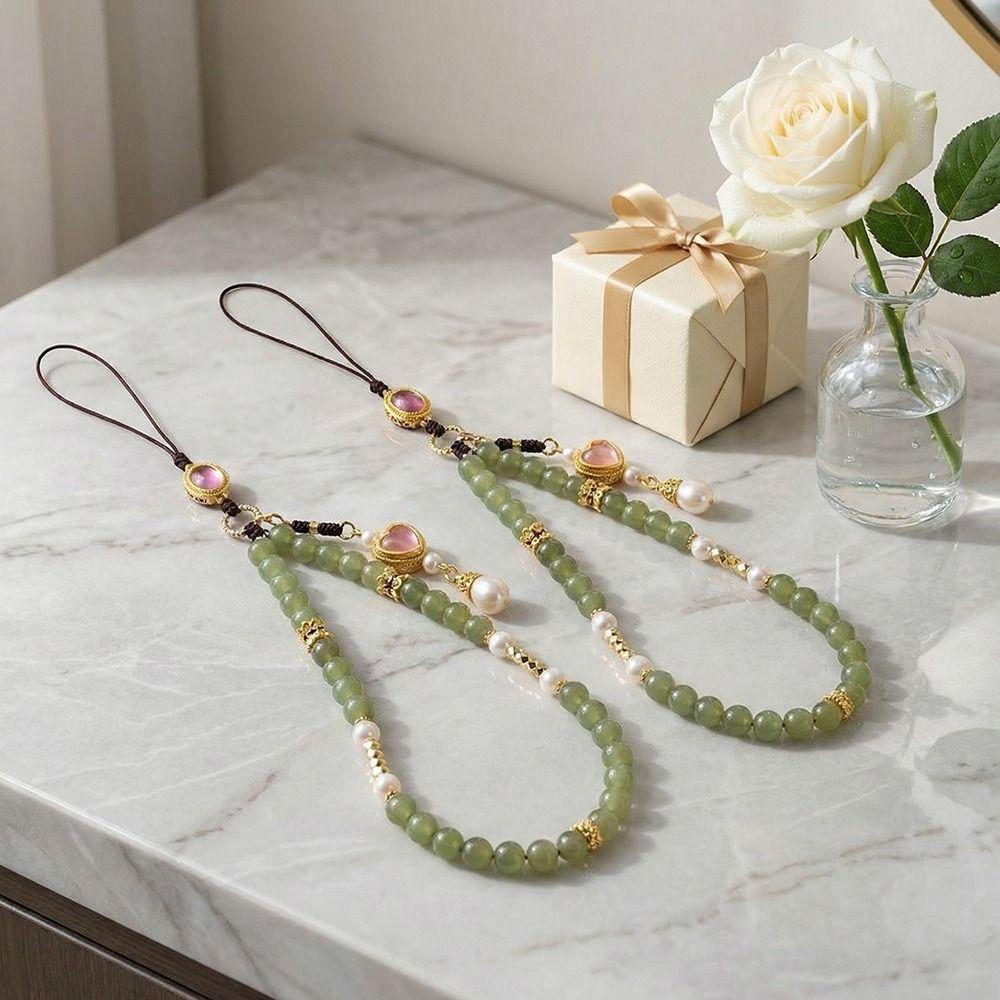 Chinese Style Mobile Phone Chain Vintage Hanging Ornaments Beads Phone Lanyard Anti Drop Anti Loss