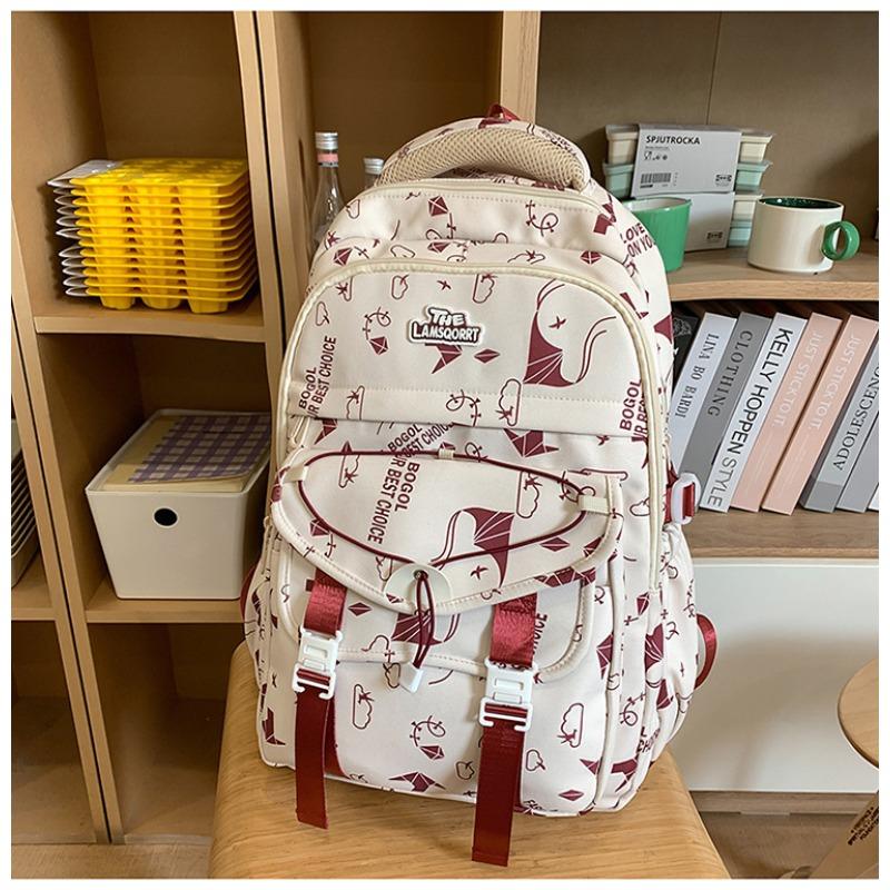 School bag new high-value college style fresh and sweet backpack junior high school students lightweight large-capacity backpack