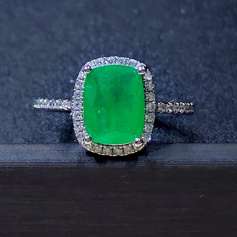 Jewelry Colored Treasure Popular Simulation Yellow Diamond Retro Ring Temperament Jewelry Retro Ring