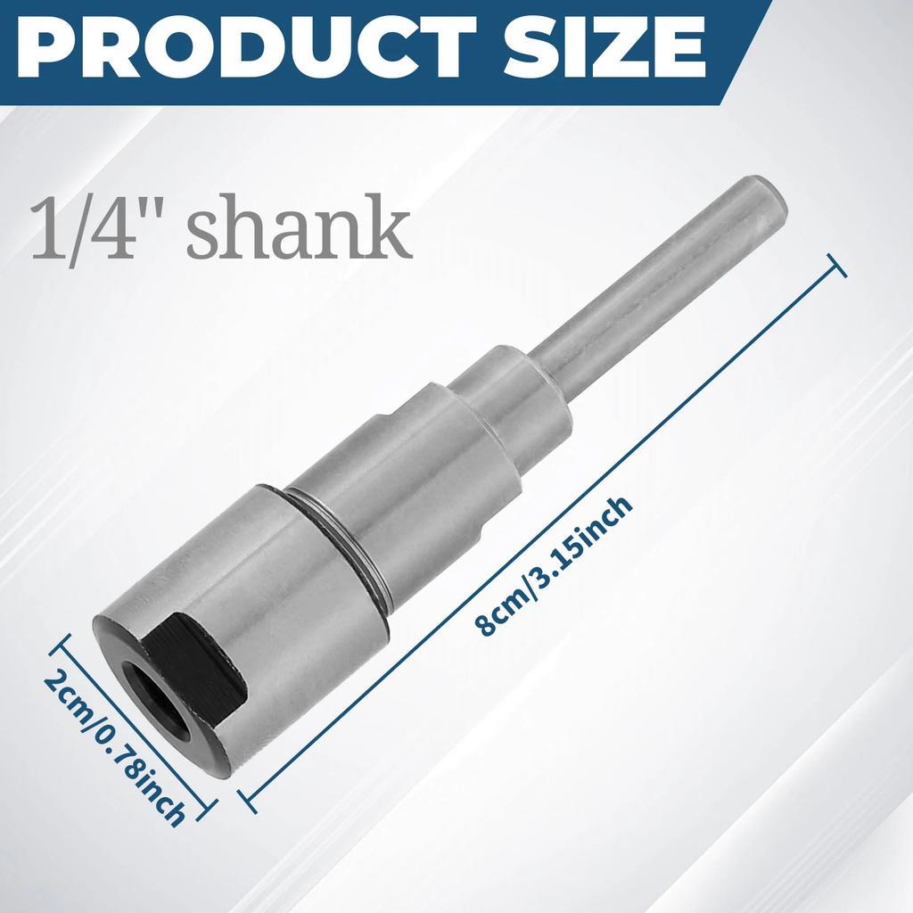 Spannzangenfutterhalter Kohlenstoffstahl Konisches Futter 1/4 bis 1/2 Schaft Spannzangenfutterhalter CNC-Fräsen Verlängertes Werkzeug ER Verlängerungsstange